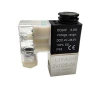 2V025-06 G1/8 Elettrovalvola normalmente chiusa NC for aria, acqua e olio Bobina Led 2 porte 2 vie AC110V 220V 380V 12V 24V DC 2V025(2V025-06 BAO8 LED)