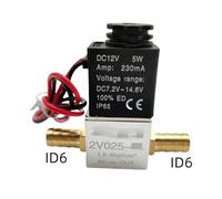 2V025-06 G1/8 Normalmente Chiuso NC Aria Acqua Olio Elettrovalvola Bobina Led 2 Porte 2 Modi AC110V 220V 380V 12V 24V DC 2V025(2V025-06 BAO6 cord,DC24V)