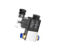 2V025-08 G1/4 NC Elettrovalvola Aria Acqua Olio Normalmente Chiusa Bobina Led 2 Porte 2 Vie AC110V 220V 380V 12V 24V DC 2V025(2V025-08 PC6 LED,DC12V)