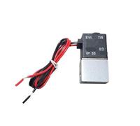 2V025 Pneumatic Solenoid Valve 2 Way Normally Closed DC12V DC24V AC110V AC220V 1/4" Female Port 1pcs Valve Opens With Energized(6mm,DC 12V)