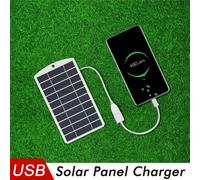 2W 5V Mini Caricabatterie Solare Portatile Con Uscita USB E Foro Per Appendere, Adatto Per Telefoni E Power Bank, Materiale Magnetico, Ottimo Per Campeggio, Escursionismo, Backup Di Emergenza, Caricab
