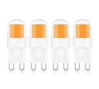 2W G9 LED 2700K Bianco caldo No sfarfallio 230LM Sostituzione 20W Lampadina alogena G9 Bi-Pin Lampadario corto da camera da letto Ristorante Lampada da parete 220V Non dimmerabile (confezione da 4)