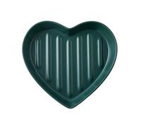 2WFYJNITP Cucina Pirofila in ceramica a forma di cuore for snack e piatto da dessert per lasagne(Green)