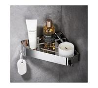 2WFYJNITP Organizer Mensola angolare for bagno, mensola angolare for doccia a parete, organizer for doccia in acciaio inossidabile 304 senza foratura con 2 ganci, 3 colori per Shampoo(Silver)