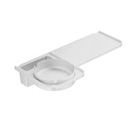 2WFYJNITP Organizer Wall Mounted Batahroom Rack, Modern Plastic Toilet Shelf with Stainless Steel Ashtray, No Drilling Toilet Storage Rack Space Saving Bathroom Storage per Shampoo(Bianco)