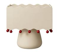 2WFYJNITP Tavolino Comodino con un cassetto e bordo rialzato, base a sfera accento rosso for camera da letto Spazio contenitivo