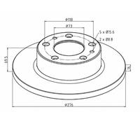 2x 026.668-10A Disco Freno Ø 276 Adatto A per Iveco