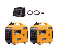 2x 1.2KW Generatore inverter 11.5kg 4 tempi & Box Collegamento in Parallel