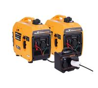 2x 1.2KW Generatore inverter 11.5kg 4 tempi & Box Collegamento in Parallel