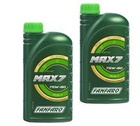 2x 1 L FANFARO Max 7 75W-80 GL 4/GL 5 Handschaltgetriebeöl Olio Ingranaggi Api