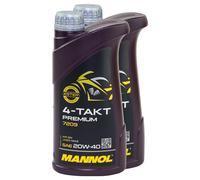 2x 1 Litro Mannol Olio Motore 4-TAKT Premium 7209 Tempi Motori Api Sn 20W40