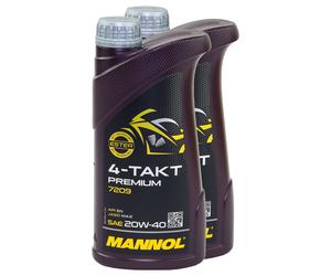 2x 1 Litro Mannol Olio Motore 4-TAKT Premium 7209 Tempi Motori Api Sn 20W40