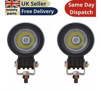 2x 10-30V Rotondo LED Work Lampade Faretto 4x4 Luci Auto Camion Atv SUV, Furgone