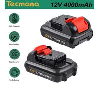 2X 10.8V/12V 4Ah Batteria Al litio per Dewalt DCB121 DCB123 DCB125 DCD700 DCD710