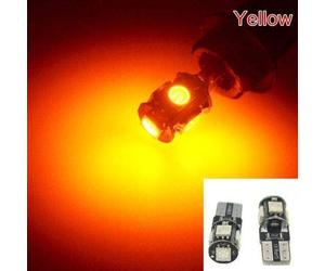 2X 10 LED ARANCIO 6000K INDICATORE SEGNALE FRECCE LAMPADINA LATERALE T10 W5W