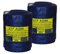 2X 10 Litri Originale MANNOL Olio Del Cambio Automatico ATF AG60