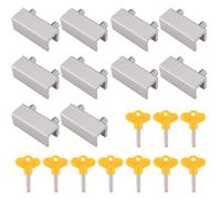 2X(10 Set Fermi per Ante Scorrevoli Serrature per Armadietti Cinghie Porte 4028