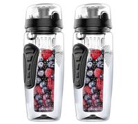 2X 1000 Ml / 32 Oz Frutta Infusione Infusore Bottiglia D'Acqua in Plastica 5747