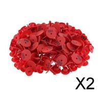 2X 100PCS piccoli marchi auricolari pre numerati per pecore di capra suino rosso