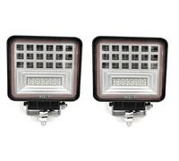 2x 12-24V LED Angel Eyes Lightbars 48W Lampade da Lavoro Bianco 6500K IP67 Ca...