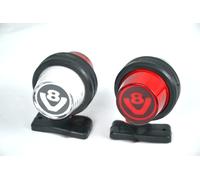 2x 12-24V LED Bianco Rosso Neon V8 Maxi Post. Indicatore Laterale Luci Buslorry