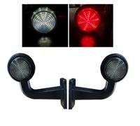 2x 12-24V LED Maxi Bianco Rosso Posteriore Side marker lights W/ Fumè Lens Truck