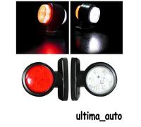 2x 12 LED Lato Profilo Evidenziatore 24v Bianco Rosso Luce Trailer Camion Telaio