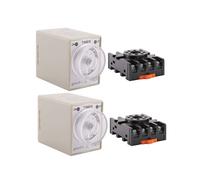 2X 12V 0-30 Secondi Anni '30 Elettrico Delay Timer Timing Relay DPDT 8P con Base