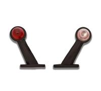 2x 12V 24V Anteriori Posteriori Indicatori Laterali Montaggio in Gomma a 45°