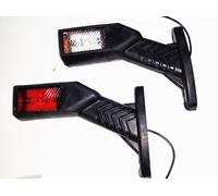 #2x 12V / 24V Leva Laterale LED Luce Bianco Rosso Ambra Camion Rimorchio Emarked