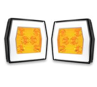 2x 12V/24V Neon LED Front Square Kombination Leuchte Traktor Kit Auto Anlage