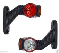 2X 12V 24V Short Stalk Outline LED Side Marker Lights E-Marked Truck Trailer Van