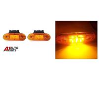 2x 12v 9 LED SMD Indicatore Laterale Arancione Luci Supporti Caravan Furgone