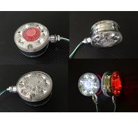 #2x 12V Cromo Rosso/Bianco LED Anteriore Lato Indicatore Specchio Luci per DAF