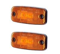 2X 12V LED Amber Marker Lights Per Camion Autocarro Autobus Camper ATV Rimorchio