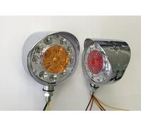 2X 12V LED Chrome Side Mirror Corner Marker Lights Truck Van Camper Trailer