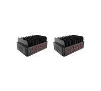 2X 150W 16-Port Universal USB Charger Multi-Device Charging Station with Tablet Stand for 15/14/13 Pro Max S24 US PLUG