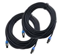 2x 15m Cavo Speakon 4-Pin Maschio Casse Subwoofer Acustische Passive Amplificata