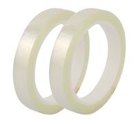 2x 15mm Facciata Singola Forte Auto Adesivo Nastro Mylar 50M Lungo Logo Chiaro