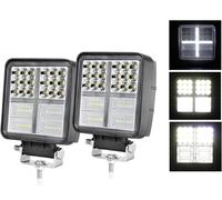 2x 162w Quadrato LED 12v 24v Lavoro Pois Faretto DRL Luci Fari Off-Road Camion