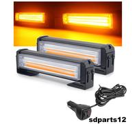 2x 16cm LED Barra Lampeggiante Arancio Ambulanza Protezione Civile 12 Modalità