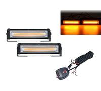 2x 16cm LED Barra Lampeggiante Arancio Ambulanza Protezione Civile 12 Modalità Luci stroboscopiche lampeggiante