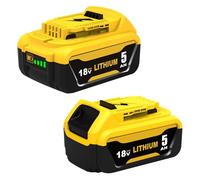 2X 18V 5.0Ah Sostituzione per Dewalt batteria 18V per Dewalt batteria DCB200 DCB201 DCB204 DCB101 DCB112 DCB115 DCB184 DCB180 DCB181 DCB182 con indicatore LED