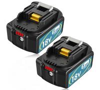2X 18V 5,5Ah Sostituzione per Makita Batteria 18V BL1860B BL1850B LXT400 BL1815 BL1830 BL1830B BL1840 BL1840B BL1860 BL1860B Con indicatore LED (nero blu)