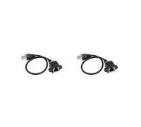 2X, 1FT RJ45 Maschio Al Cavo di Estensione Della Rete Femminile Vite di Montaggio Schermo Ethernet LAN