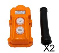 2X 1pc COB61 Interruttore a pulsante di sollevamento a sospensione per gru 2 vie