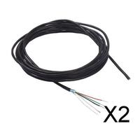 2x 1x Cavo Pickup per Chitarra Schermato 24 AWG a 4 Conduttori Nero 3 M/118'' di