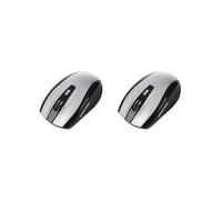 2X 2.4G Usb Ricevitore Senza Fili Ottico Topo Topi per Pc Laptop Conca - Argento