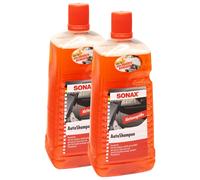 2x 2 Litro Sonax Shampoo Auto Concentrato Detergente Pulisce Auto Pulizia
