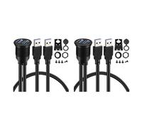 2X 2 Porte Dual USB 3.0 AUX di Prolunga per Montaggio Un Incasso per A4490